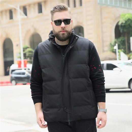 【超大码】【新款DJY】冬季新品马夹立领羽绒马甲男士加肥加大码坎肩加厚加绒保暖 商品图4