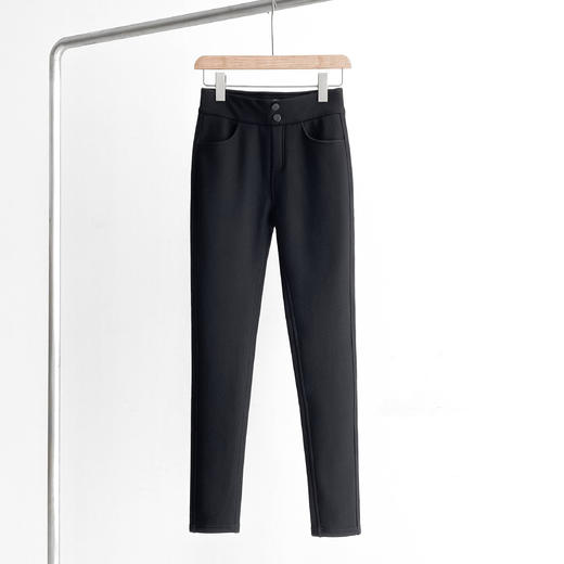 韩国女士加绒保暖弹力樱花裤 商品图0