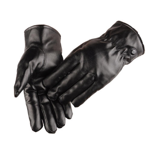 【超暖和~加绒加厚男女款骑手外出必备！】手套秋冬款男女加绒加厚保暖骑车摩托车户外PU手套 防寒防雨加绒加厚可触屏保暖防风皮手套 商品图6