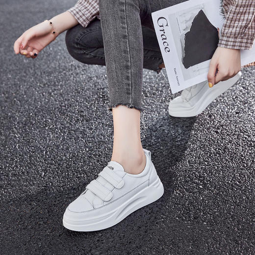 ZHR小白鞋女平底百搭休闲运动鞋韩版厚底板鞋 商品图1