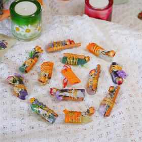 纯手工花植水晶棒