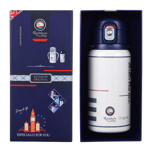 【秋冬热卖】英国瑞堡rainbow儿童保温杯英伦轻奢吸管杯530ml 商品图5