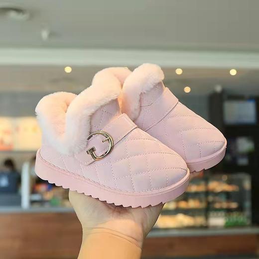 辛巴之星韩版儿童雪地靴亮面防水加厚保暖女童靴子女孩加绒棉童鞋 商品图0