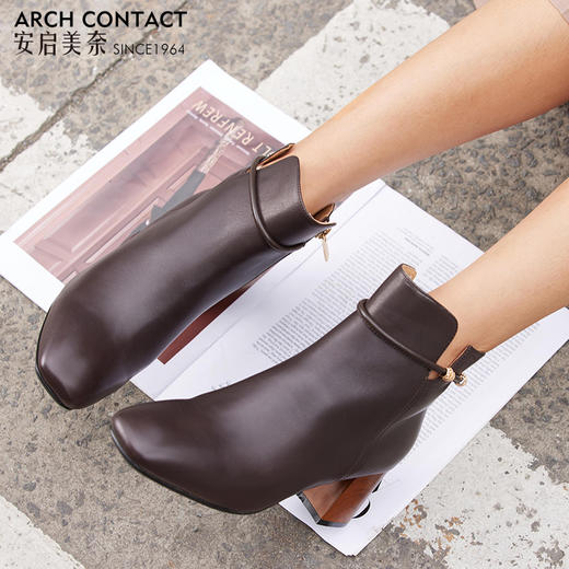 【活动价】ARCHCONTACT安启美奈方头时尚女靴52168 商品图3