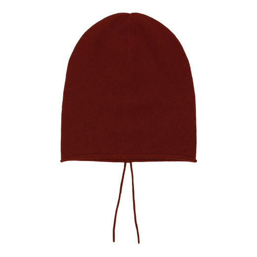 羊绒世家21年秋冬新品女士羊绒围巾圆顶无檐系带围巾 商品图10