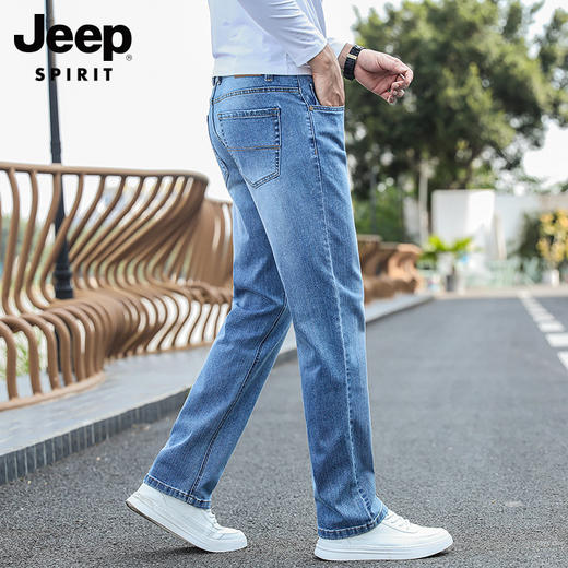 【服饰鞋包】秋冬休闲牛仔裤男式弹力直筒牛仔裤男宽松裤 商品图3