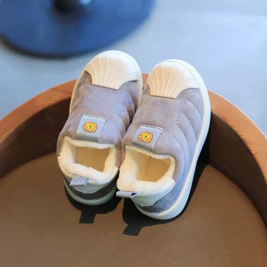 【用心呵护宝宝每一步】新款儿童保暖棉鞋软底童鞋女童纯色棉鞋男童加绒休闲板鞋 商品图4