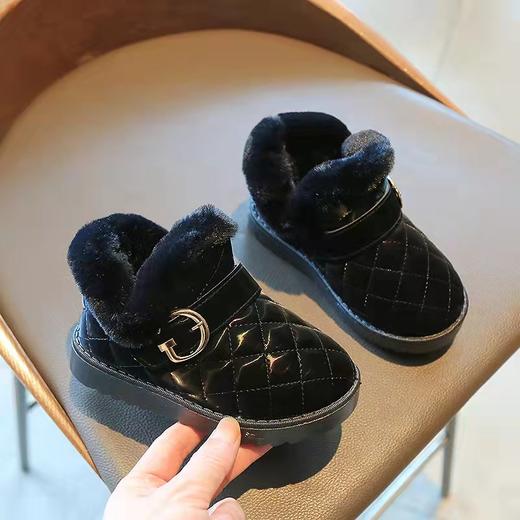 辛巴之星韩版儿童雪地靴亮面防水加厚保暖女童靴子女孩加绒棉童鞋 商品图5