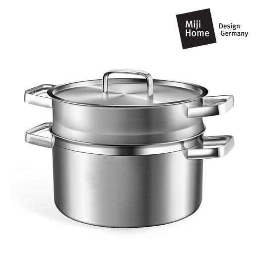 米技 24CM双耳汤锅带蒸格套装(MH-SS24-AC-TZ) 商品图3