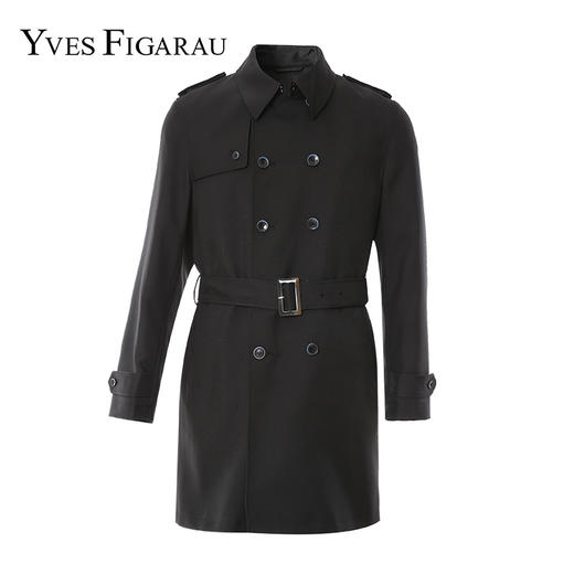 下架返修-YvesFigarau伊夫·费嘉罗男装秋冬休闲时尚舒适920550风衣外套 商品图4