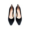 黑色羊猄皮7.5尖头细跟单鞋 商品缩略图1