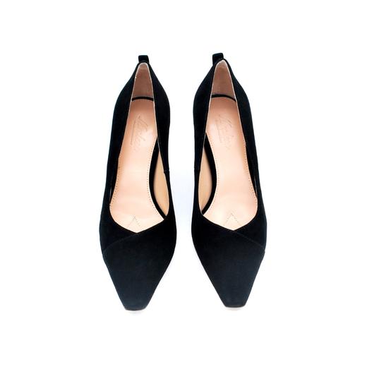 黑色羊猄皮7.5尖头细跟单鞋 商品图1