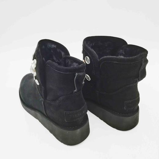 LFGJ  8703  真皮雪地靴女冬季牛反绒皮大棉厚底磨砂皮松糕底 商品图3