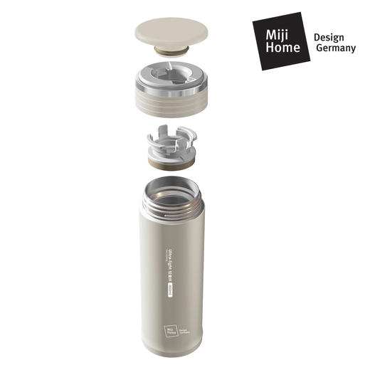 米技 可拆卸真空不锈钢轻量杯 460ml 香槟金 商品图2