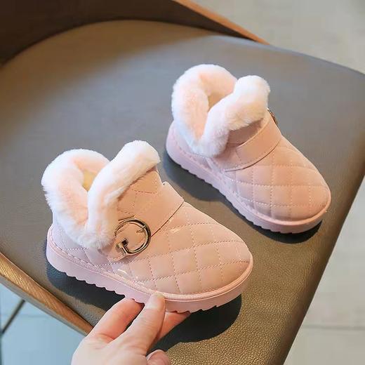 辛巴之星韩版儿童雪地靴亮面防水加厚保暖女童靴子女孩加绒棉童鞋 商品图6