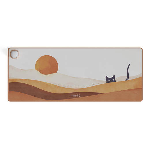 向物手绘插画电发热暖桌垫办公桌超大加热鼠标垫创意拍拍灯式开关 商品图1