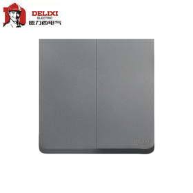 德力西 面板开关 CD883 灰 二开