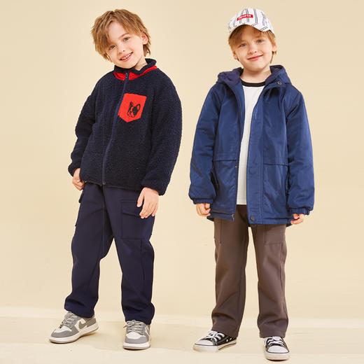 【2025反季抄底清仓】龙之涵 亲子款加绒保暖防风裤 中大童保暖裤子童装 婴幼儿A类标准 商品图4