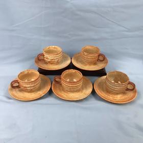 日本茶杯套组 10件装 原木盒保留 实物见视频