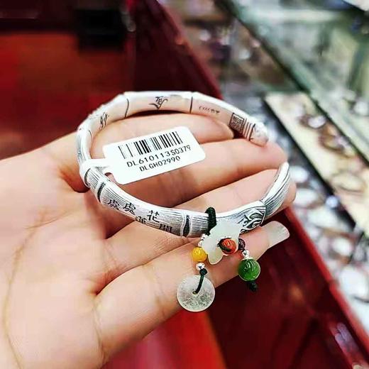 处处莲花开°足银999手镯DK895 商品图1