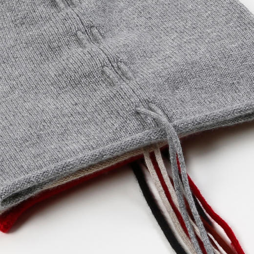 羊绒世家21年秋冬新品女士羊绒围巾圆顶无檐系带围巾 商品图5