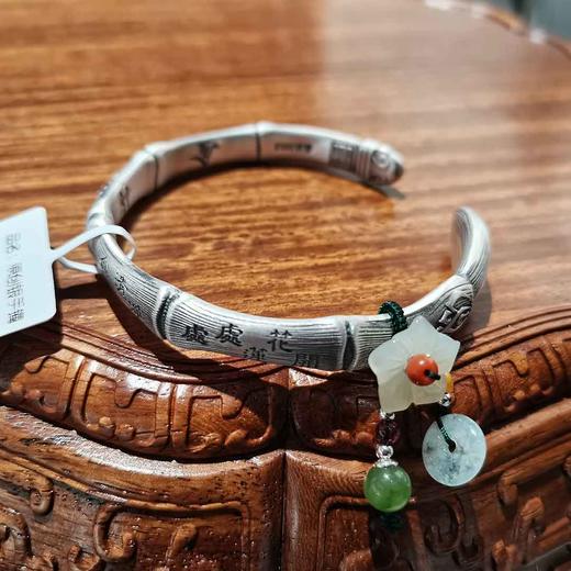 处处莲花开°足银999手镯DK895 商品图0