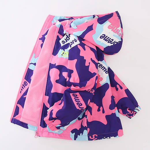 【限时福利】新款儿童外套男女款秋冬加绒外套冲锋衣秋冬防风防水外套冬季大童装 商品图4