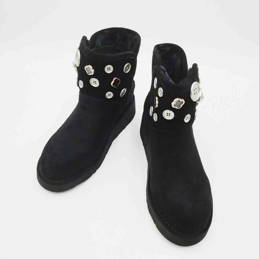 LFGJ  8703  真皮雪地靴女冬季牛反绒皮大棉厚底磨砂皮松糕底 商品图2