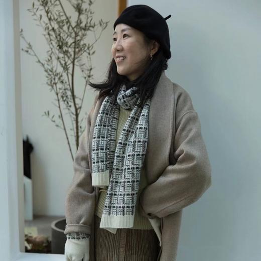 【漫步香榭丽舍】 纯羊绒小香风围巾手套帽子三件套 商品图9