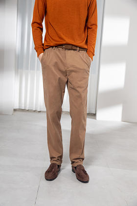 callisto卡其弹力棉休闲裤  FQCPW070C