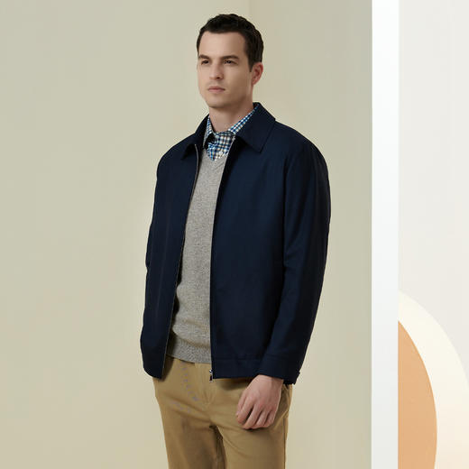 METTE羊绒世家21年秋冬新品男士V领100%羊绒衫内搭保暖针织毛衣 商品图2