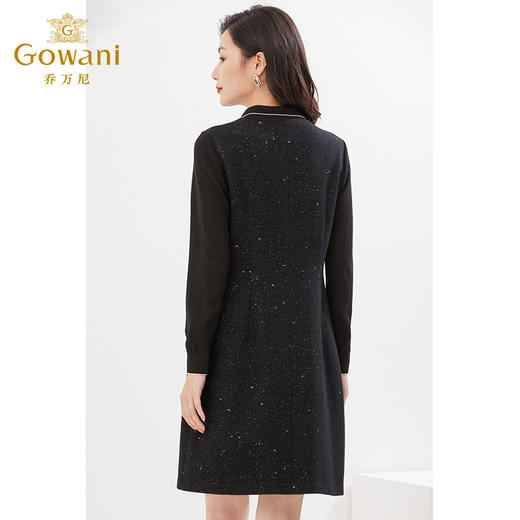 乔万尼绵羊毛针织连衣裙H型中长裙EI4E681 商品图2