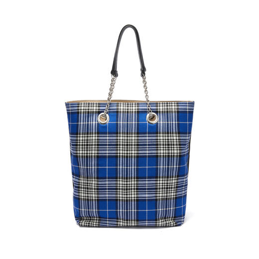 Marni 玛尼 女士牛皮拼格纹织物手提包 SHMP0056U0 P0663 商品图0