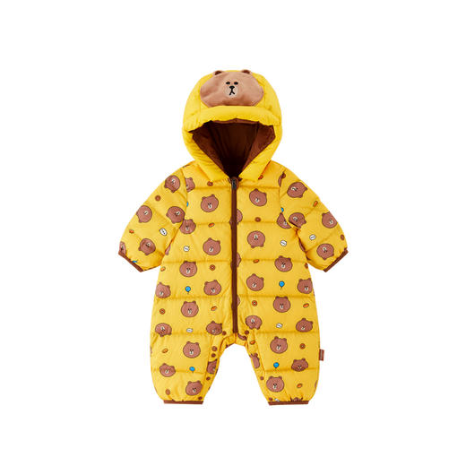 英氏-童衣类（冬）E1连羽帽蛤沙砾黄80CM 商品图4