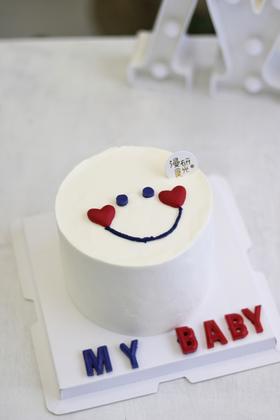 【生日蛋糕】手绘笑脸款
