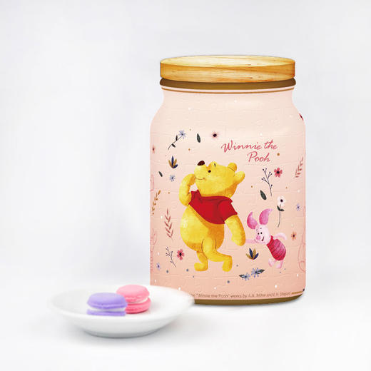 128片 收纳罐拼图 塑料拼图BA1004 小熊維尼系列-甜蜜友谊 商品图2