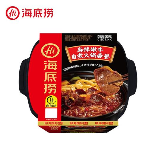 【百】海底捞 自热火锅 方便速食 麻辣嫩牛自煮火锅435g 商品图0