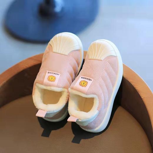【用心呵护宝宝每一步】新款儿童保暖棉鞋软底童鞋女童纯色棉鞋男童加绒休闲板鞋 商品图7