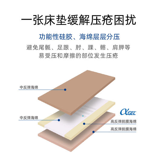 Taica日本泰弹柔静态防褥疮床垫家用医用防压疮床垫瘫痪卧床老人延长翻身居家庭护理泰已科 商品图7