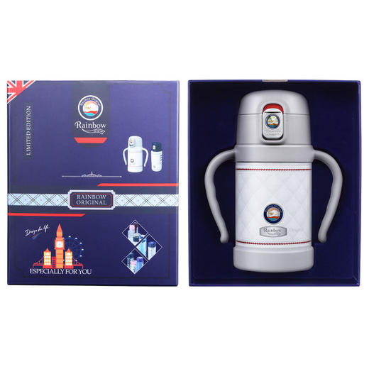 英国瑞堡rainbow儿童保温杯英伦轻奢吸管杯260ml 商品图5