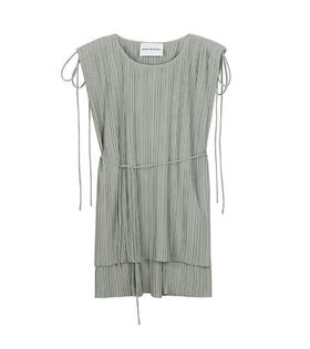 宽松落肩系带上衣