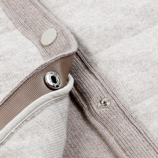 METTE羊绒世家21年秋冬女新品羊绒开衫时尚针织开衫夹棉保暖外套 商品图3