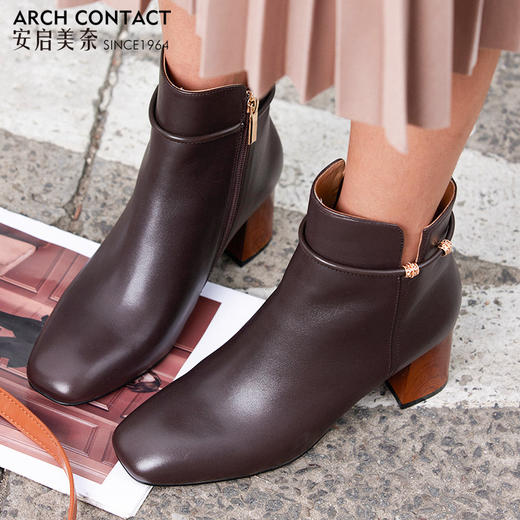 【活动价】ARCHCONTACT安启美奈方头时尚女靴52168 商品图0
