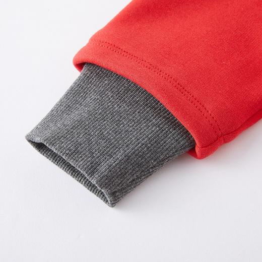 英氏-童衣类（冬）E1新针外着衣裤套婴粟红100CM 商品图3