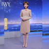 IWY/主持人同款显瘦职业连衣裙女长袖高端工作服时尚气质名媛卡其西服正装OL 213157Q1 商品缩略图1