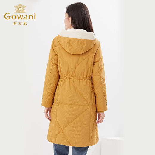 乔万尼秋冬新款羽绒服加厚保暖收腰中长款EI4T611 商品图4
