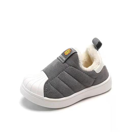 【用心呵护宝宝每一步】新款儿童保暖棉鞋软底童鞋女童纯色棉鞋男童加绒休闲板鞋 商品图3