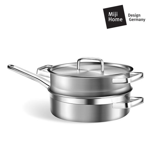 米技 银河系列 24CM西式煎锅带蒸格套装(MH-SS24-BC-TZ) 商品图3