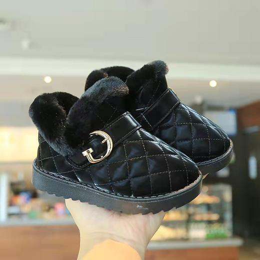 辛巴之星韩版儿童雪地靴亮面防水加厚保暖女童靴子女孩加绒棉童鞋 商品图3