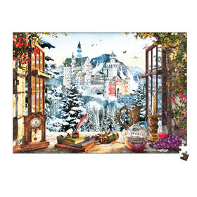 368片 迷你拼图 塑料拼图 P1358 Dominic Davison-童话里的城堡(配画架)